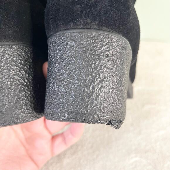 Pajar Canada Suede Shearling Lined Black Boots Size 6.5 - Picture 6 of 10